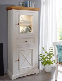Set lemn masiv alb-natur Living Iris Model A