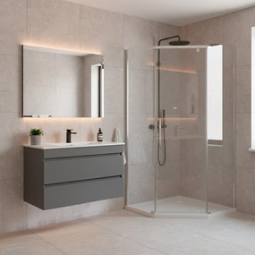 Celtic 100x100 cm cabină de duș pentagonală cu tavă de duș