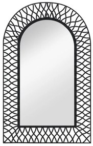 Oglinda de perete arcuita, negru, 50 x 80 cm 1, 50 x 80 cm