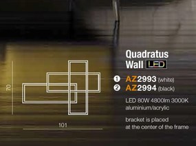 Aplica de perete LED dimabila design modern Quadratus black