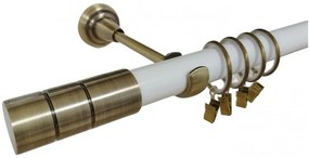Galerie simpla CYLINDRU /25 - alb/aur antic (Alege marime: 400 cm)