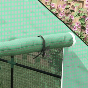 Outsunny Seră de grădină cu 1 ușă, 1 ferestre, rafturi 3 nivele pentru Legume Plante Flori Pânză PE 140 x 143 x 190 cm | Aosom Romania