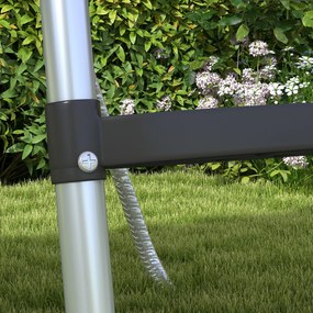 SPORTNOW Scară de trambulină cu 3 sau 2 trepte late orizontale, carlig universal, capacitate de 120 kg, 110 x 32 cm argintiu | Aosom Romania