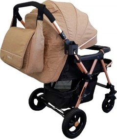 Carucior nou nascuti 2 in 1 BABY CARE™ PRO 511, Cu geanta bebe inclusa, Cadru aluminiu, Maner reversibil, Spatar reglabil in 5 trepte, Amortizoare,