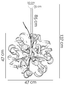 Lustră pe cablu ONLI ZOE 6xE14/6W/230V alb