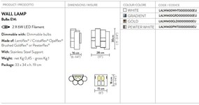 Aplica moderna design Art Deco realizata manual LA LOLLO Gradiet