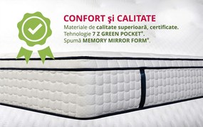 Saltea Ortopedica Arizona, 140x190 cm, H 35 cm, Arcuri Pocket, spuma Memory, 7 Zone de Confort