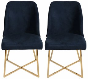 Set de scaune de sufragerie Madrid Dark Blue, 2buc., 2 buc.
