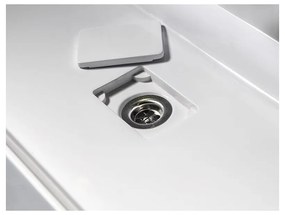 Chiuvetă dublă albă din compozit mineral 96x44 cm Godiva – Sapho