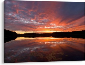 Tablou - Apus de soare peste lac (70x50 cm)