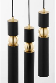 Lustră pe cablu Jupiter 2013 ALAS 3xGU10/10W/230V negru/auriu