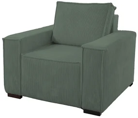 Fotoliu cu taburet SMART SET, verde inchis