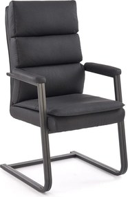 Scaun ADRIANO, negru, piele ecologica, 63x70x109 cm