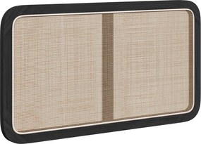 vidaXL Tăblie cap cu headboard Negru 100 x 55 x 3 cm Ratan