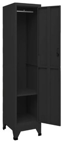 Fiset, negru, 38x45x180 cm, otel Negru, Cu 1 dulapior, 1