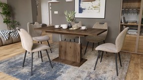 Mazzoni ASTON MINI Nuc Elegant - MĂSUȚĂ DE CAFEA MODERNĂ EXTENSIBILĂ REGLABILĂ PE ÎNĂLȚIME MASĂ TRANSFORMABILĂ