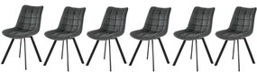 Set 6 scaune K332 velvet gri