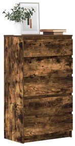 vidaXL Dulap cu sertar, stejar fumuriu, 60x36x103 cm, lemn prelucrat
