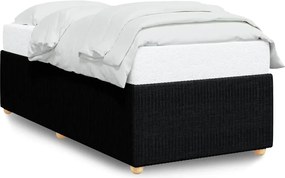 vidaXL Cadru de pat fără saltea țesătură neagră 90x190 cm