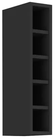 Raft de bucătărie superioară Arikona Monzesa Sober 15 G 72 OTW (negru). 1097081