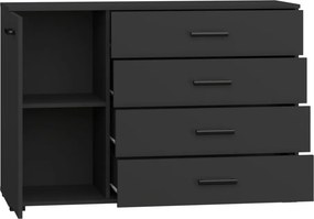 Comodă Frazio – 120x40x83 cm – Negru