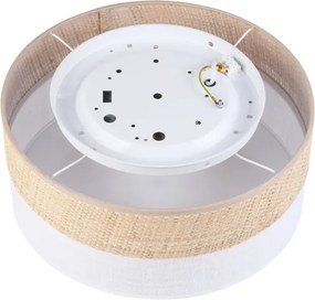 Plafonieră LED SIRJA BOHO, 20 W, 230 V, Ø 35 cm, bej/alb