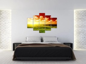 Tablou cu luncă cu soarele strălucitor (150x105 cm)
