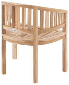 Scaun de grădină DIVERO din teak, 83 x 68 x 48 cm