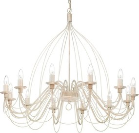 Candelabru clasic modelat si pictat manual finisaj alb antichizat CORTE SP12 097664