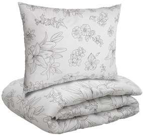 Set SELORA cu plapuma matlasata pentru tot anul 140x200 cm si perna nematlasata 70x90 cm, alb
