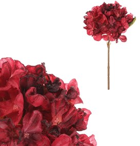 Hortensie roșie - floare artificială tăiată, 62 cm