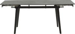 Masă ceramică extensibilă Maura negru 120/80 cm + 2 extensii 30 cm