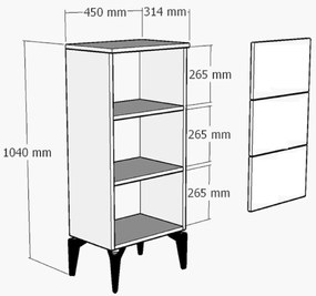 Dulap Vipapo 6 (antracit + alb) . 1094218