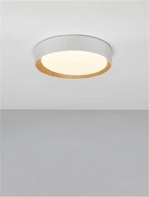 Plafoniera LED dimabila design modern STAKE alb/lemn 35cm
