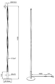 Lampadar LED dimabil SPIN LED/10,5W/230V Reality