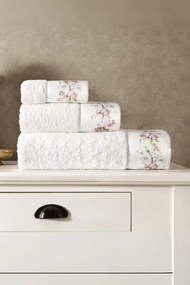 Set cadou de prosoape și prosop de corp NARCUSSE, 3 buc Alb / White Set (prosop mic 30x50cm, prosop 50x100cm, prosop de corp 75x150cm)