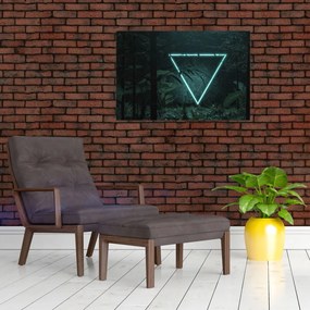 Tablou - Triunghi de neon în junglă (90x60 cm)