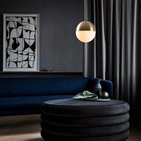 Lustră albă/aurie cu abajur din sticlă ø 20 cm Bastos – Opviq lights