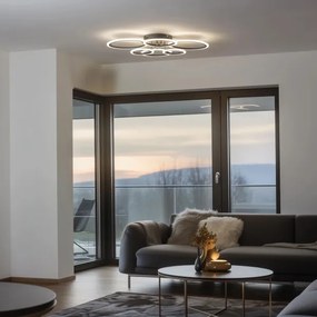 Lustră LED dimabilă aplicată Brilagi ORBITS LED/85W/230V 3000-6500K antracit + telecomandă