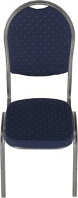 Scaun, rabatabil, textil albastru închis/gri cadru, JEFF 2 NEW