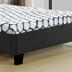 Čalúnená posteľ Verona 90 x 200 cm s LED osvetlením v čiernej farbe