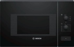 Cuptor cu microunde încastrabil Bosch BFL520MB0, 20 l, 800 W, 5 niveluri, Asistent de curățare, Oprire automată, Negru