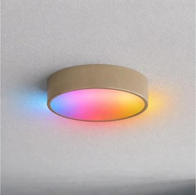 Brilagi-LED CLARE plafonieră pentru baie RGBW, dimerizabilă, 2xE27/9W/230V, IP54, Wi-Fi, bej