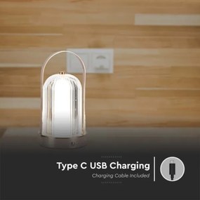 Lampă de birou LED reglabilă LED/1W/5V 3000-6000K 1800 mAh cupru