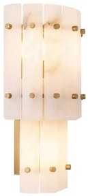 Aplica de perete design LUX Blason Double, alama antica/ alabastru