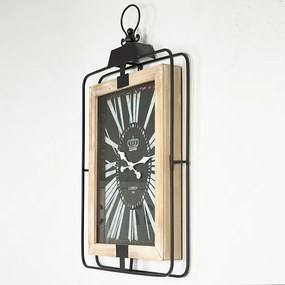Ceas de perete 1xAA 76x46 bej/negru