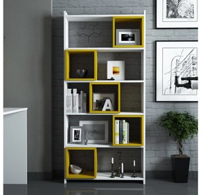 Masă PC cu raft Babar (Alb + Galben). 1088449