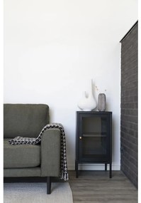 Vitrină Dalby, 1 ușă, oțel, negru 38x35x70 cm