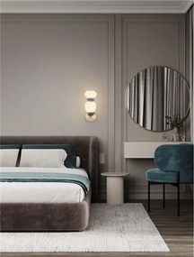 Aplica LED decorativa ceramica albastru, alb, PALO