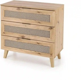 Comoda BORNEO, stejar artisan, PAL laminat, 80x40x85 cm